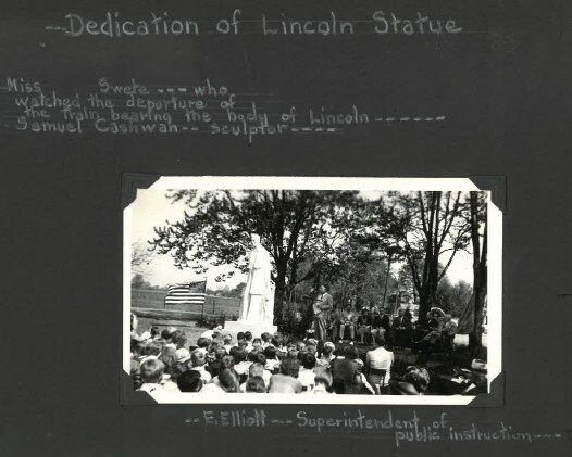 MH Scrapbook Dedication of Lincoln Statue