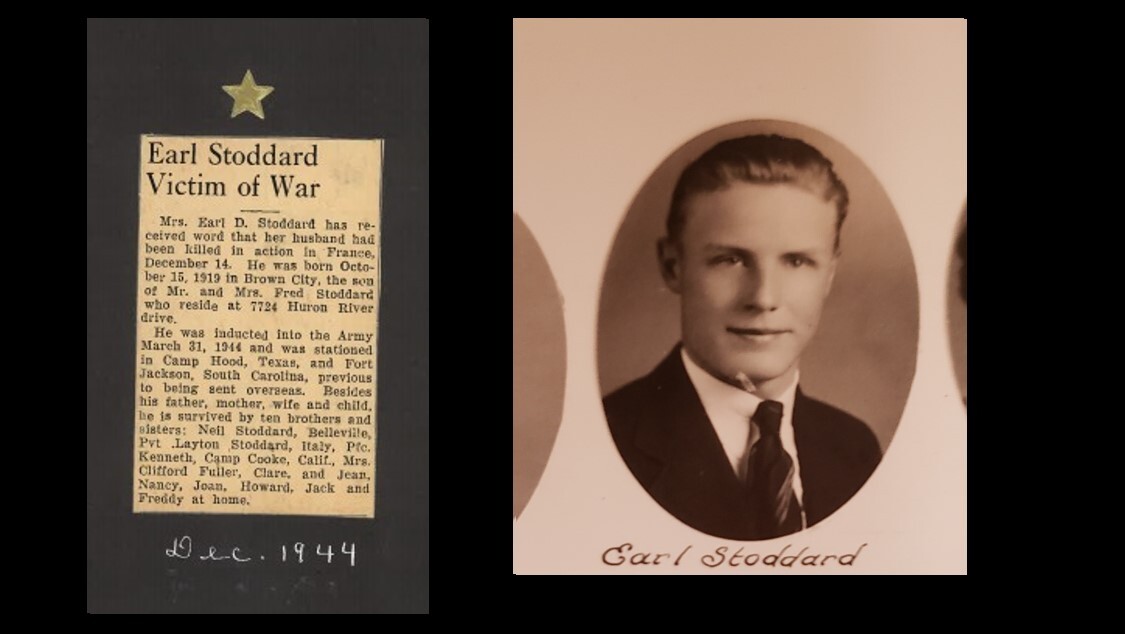 Earl Stoddard Gold Star Recipient WWII