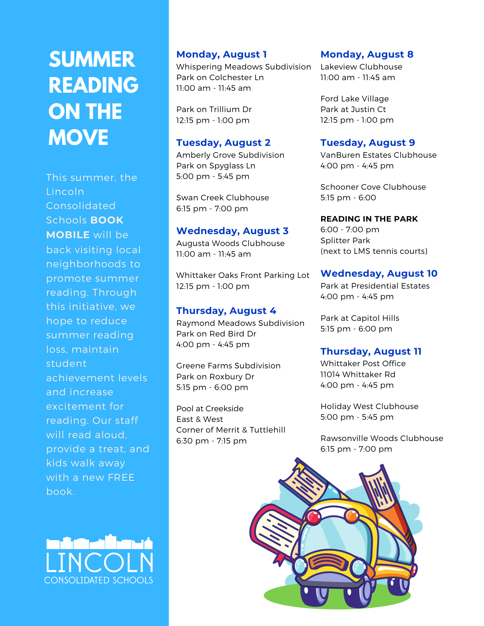 Summer Book Mobile on the Move