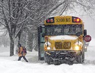 Snowy School Bus