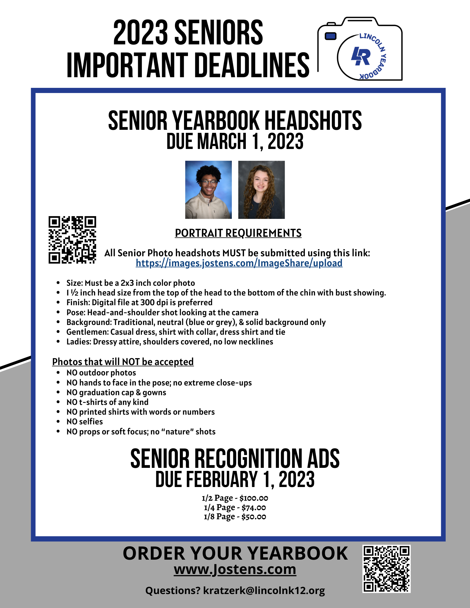 Senior Deadline 2023